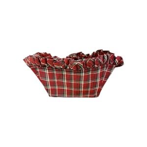 Longaberger CHRISTMAS Liner Only PLAID TIDINGS New 5.5x5x4